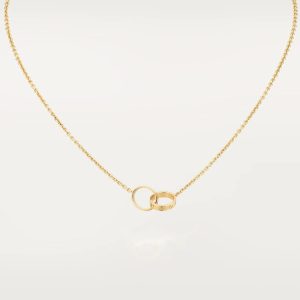 Cartier LOVE NECKLACE DOUBLE RING GOLD