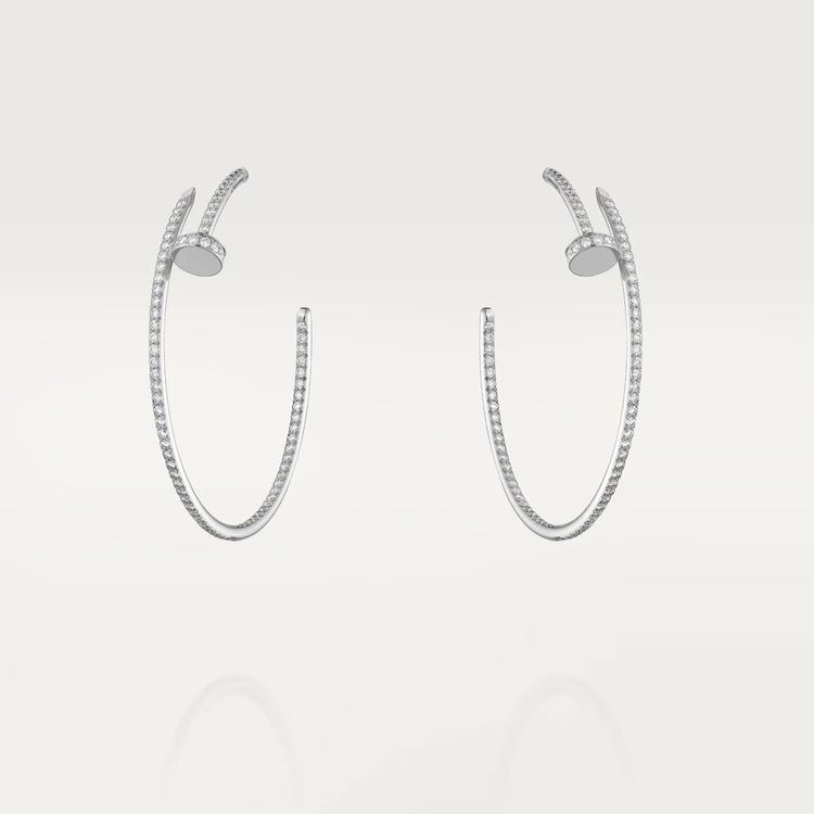 Cartier JUSTE EARRINGS FULL DIAMONDS 1.8MM