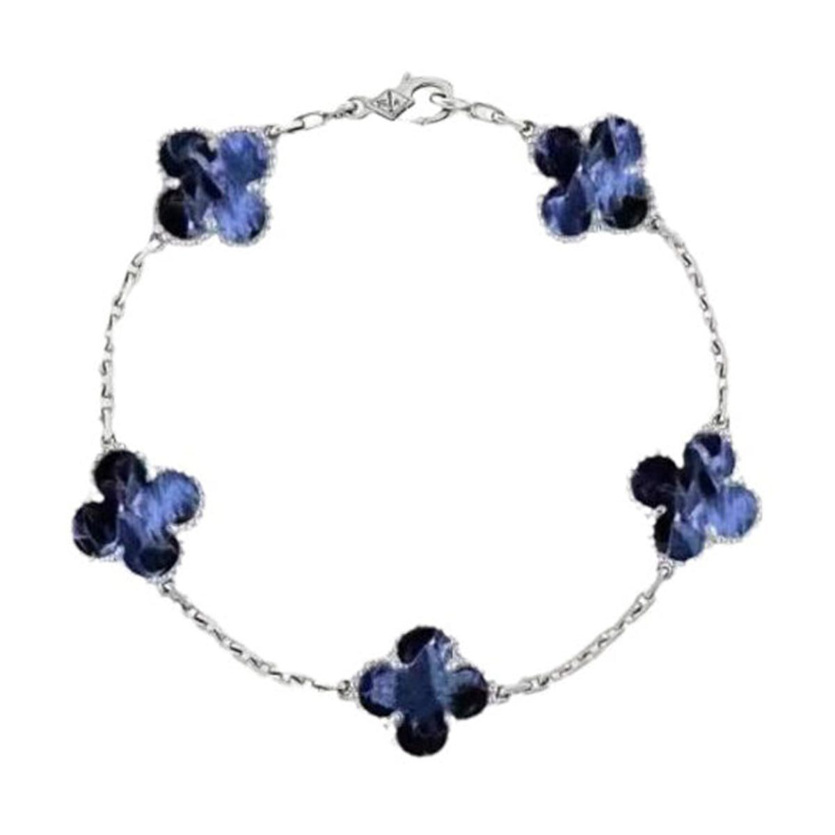 Van Cleef & Arpels CLOVER 5 MOTIF PIETERSITE BRACELET COLLECTION - Image 8
