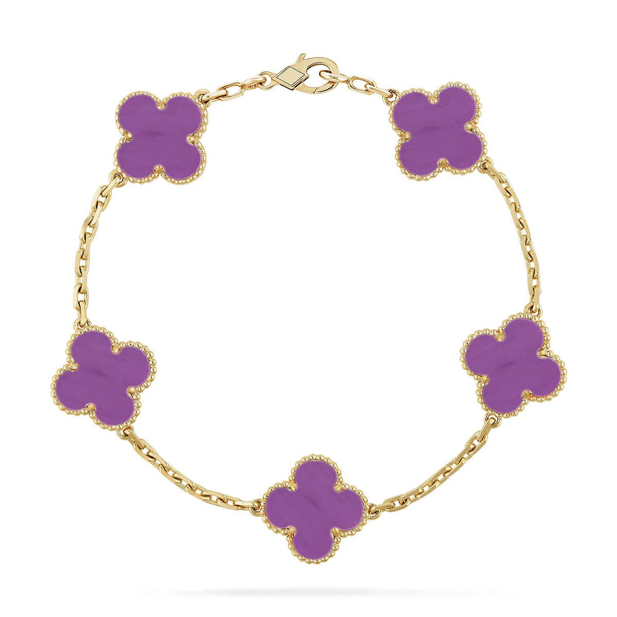 Van Cleef & Arpels CLOVER 5 MOTIF VIOLET BRACELET COLLECTION - Image 2