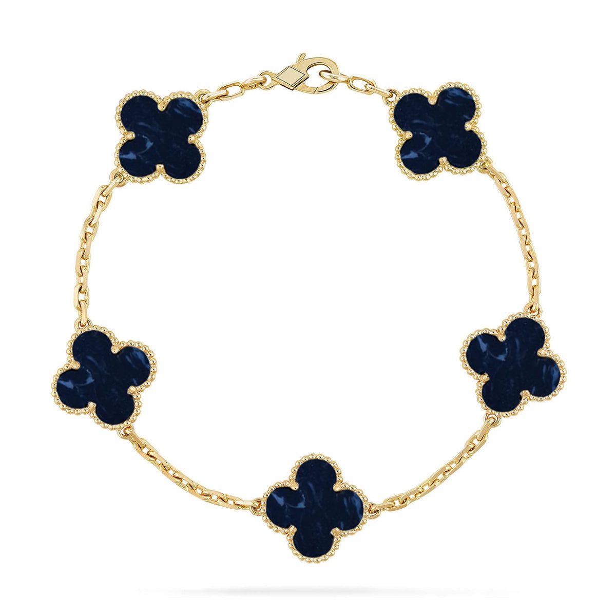 Van Cleef & Arpels CLOVER 5 MOTIF PIETERSITE BRACELET COLLECTION - Image 2