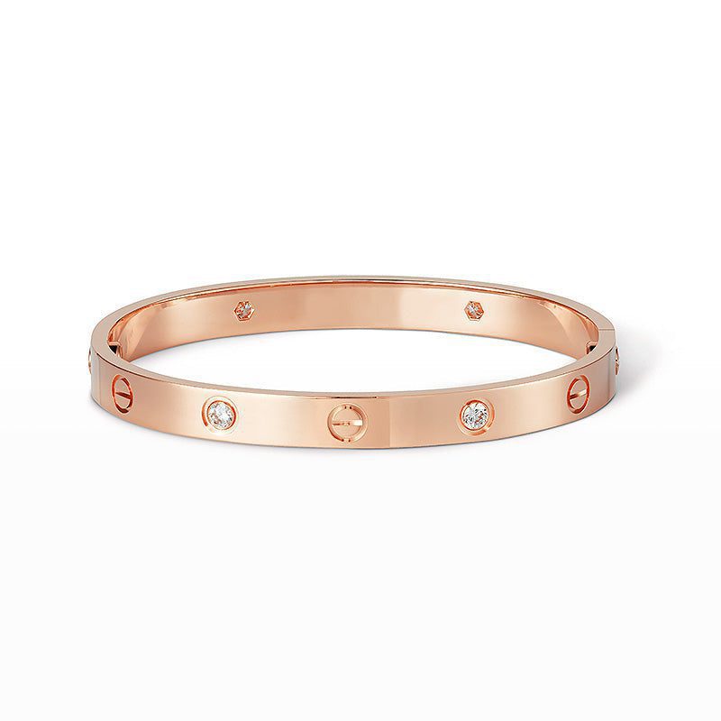 Cartier LOVE BRACELET 6.1MM 4 DIAMONDS - Image 2