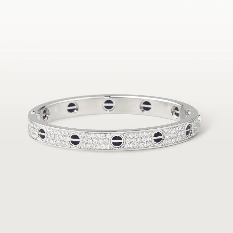Cartier LOVE BRACELET 6.1MM DIAMOND-PAVED CERAMIC