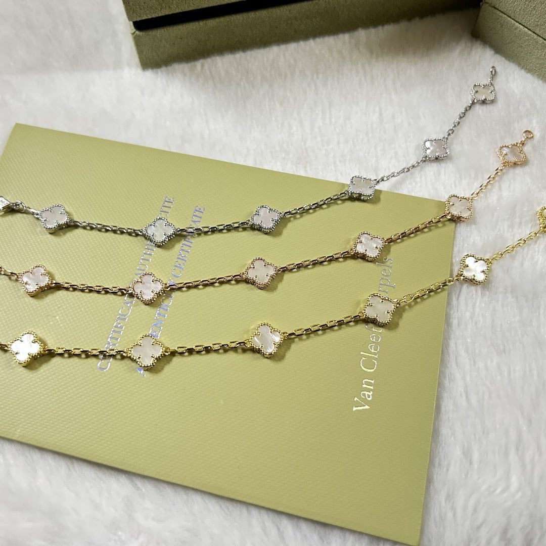 Van Cleef & Arpels CLOVER 6 MOTIF WHITE MOP BRACELET - Image 2