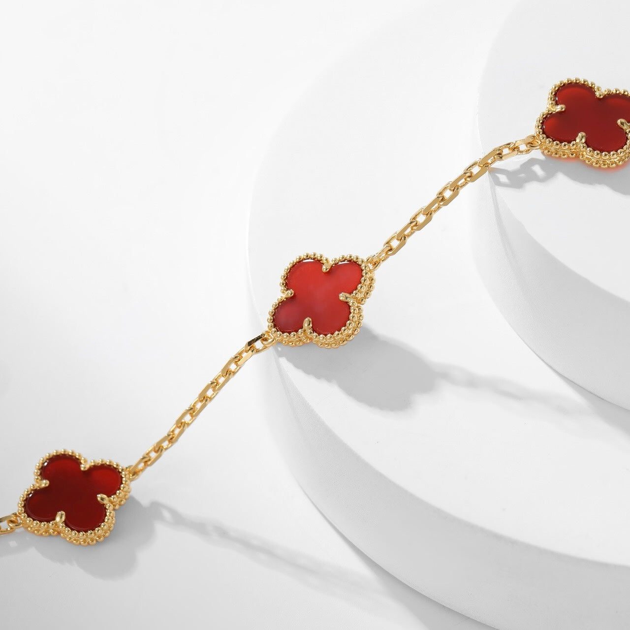 Van Cleef & Arpels CLOVER 10 MOTIFS CARNELIAN NECKLACE - Image 7