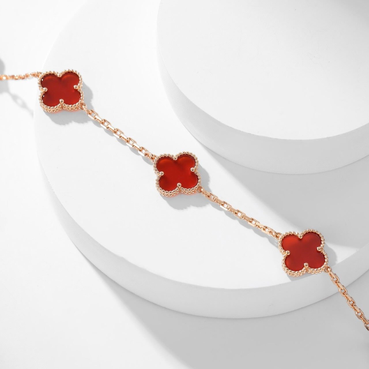 Van Cleef & Arpels CLOVER 10 MOTIFS CARNELIAN NECKLACE - Image 16