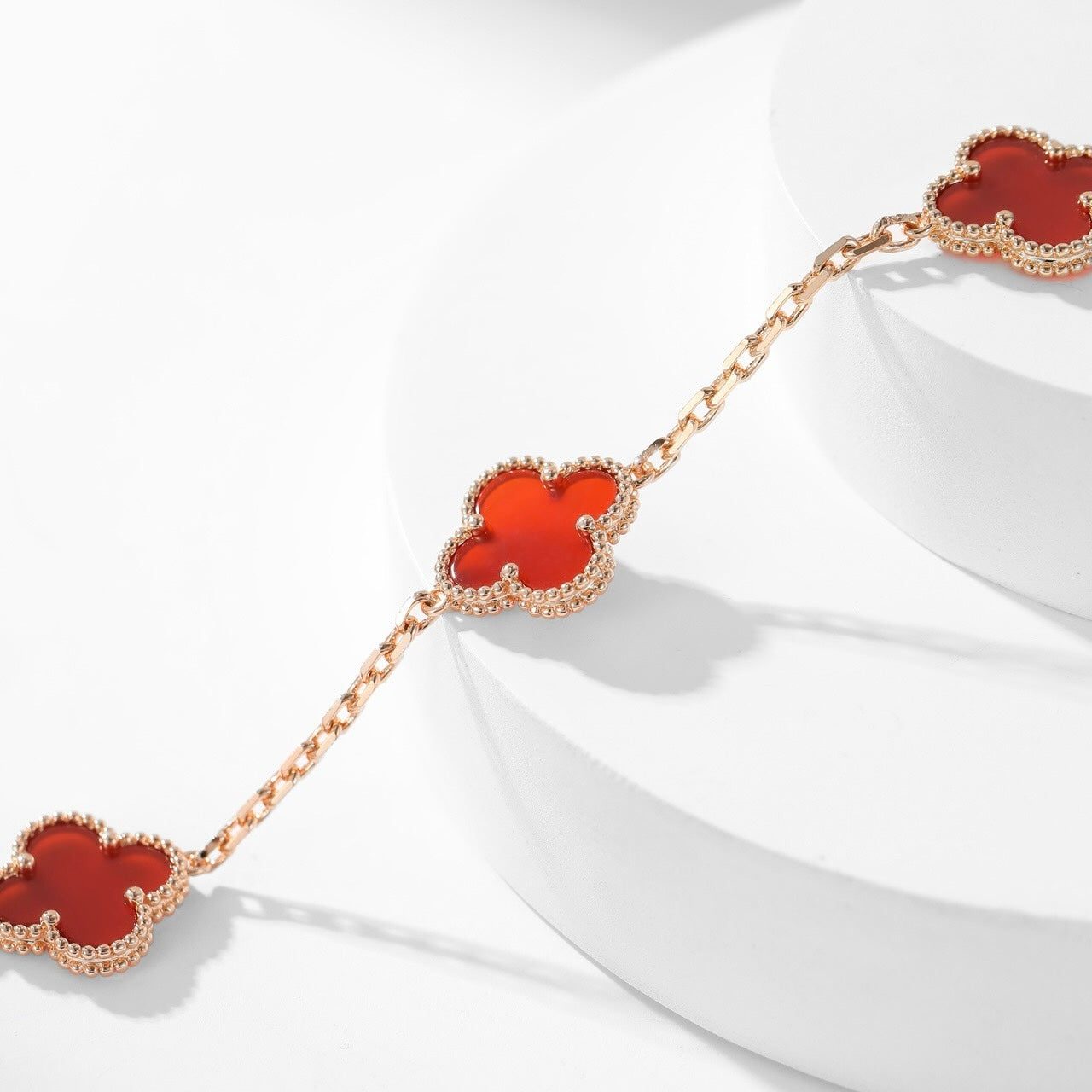 Van Cleef & Arpels CLOVER 10 MOTIFS CARNELIAN NECKLACE - Image 18