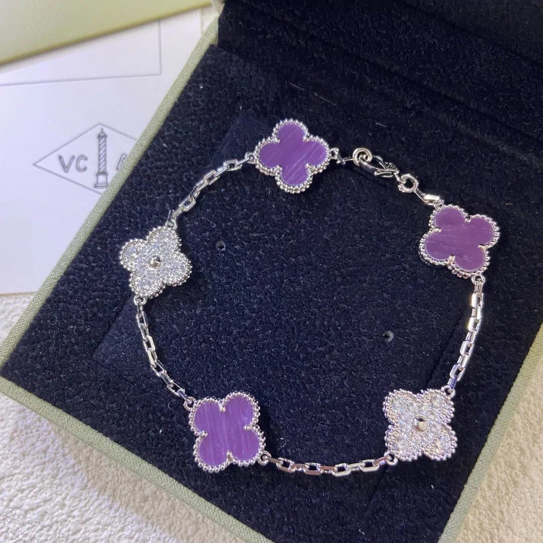 Van Cleef & Arpels CLOVER 5 MOTIF VIOLET BRACELET COLLECTION - Image 27