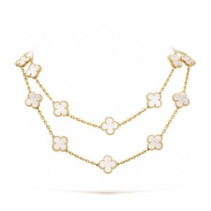 Van Cleef & Arpels CLOVER 20 MOTIFS WHITE MOP NECKLACE