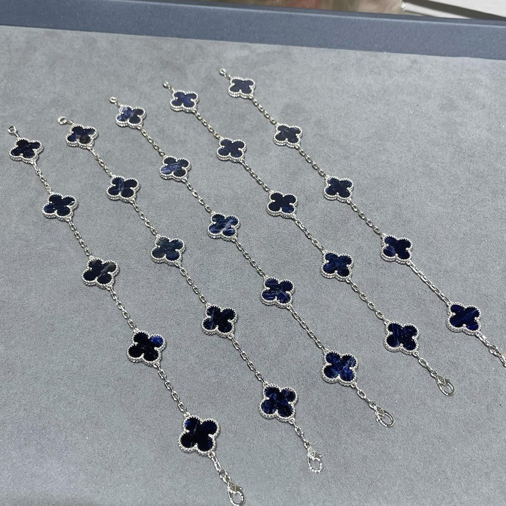 Van Cleef & Arpels CLOVER 5 MOTIF PIETERSITE BRACELET COLLECTION - Image 12