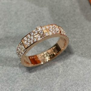 Hermès KELLY PINK GOLD DIAMOND RING