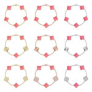Van Cleef & Arpels   CLOVER 5 MOTIFS  PINK MOP BRACELET COLLECTION