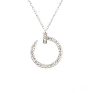 Cartier JUSTE NECKLACE SILVER DIAMONDS