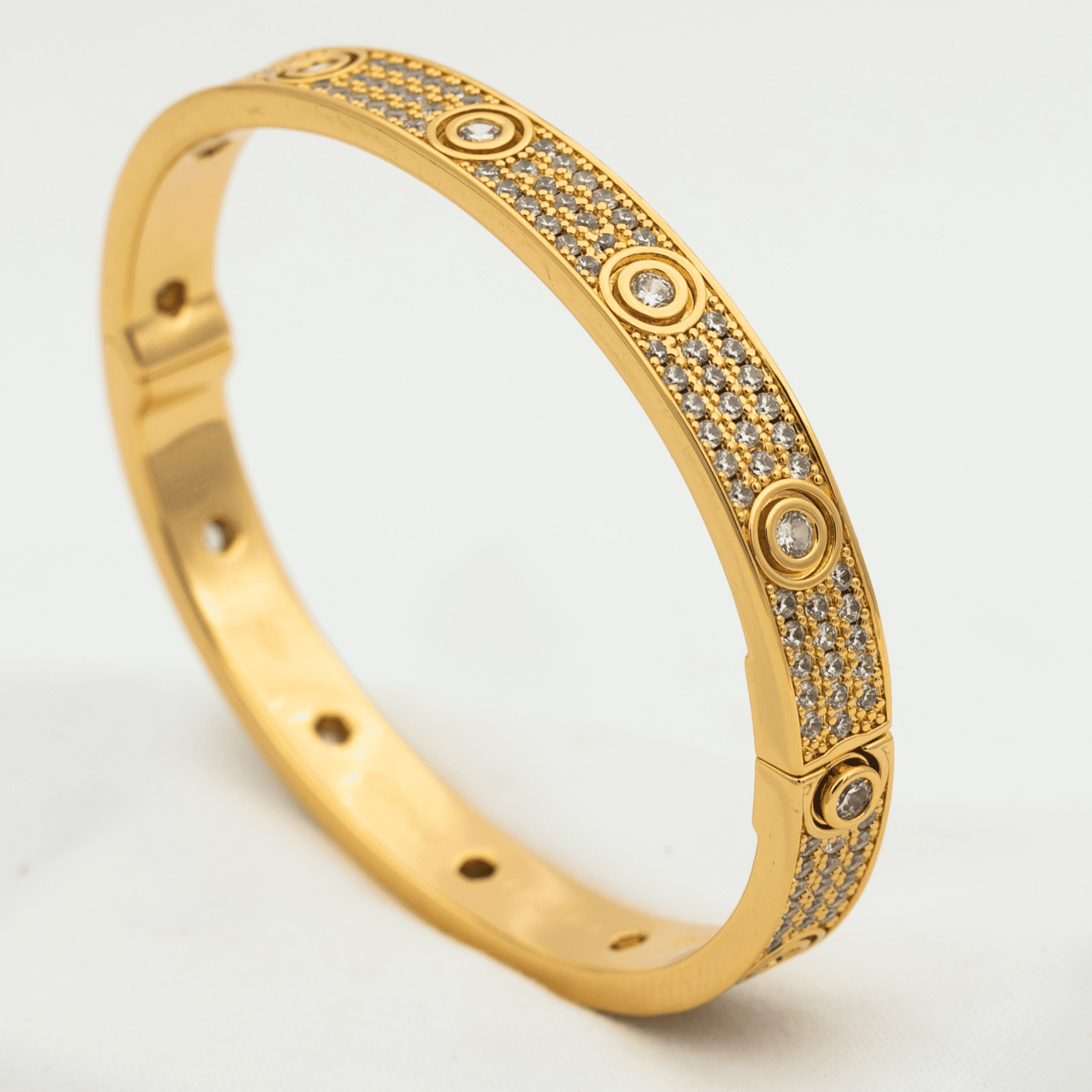 Cartier LOVE BRACELET 6.1MM DIAMOND-PAVED 10 BIG DIAMONDS - Image 3