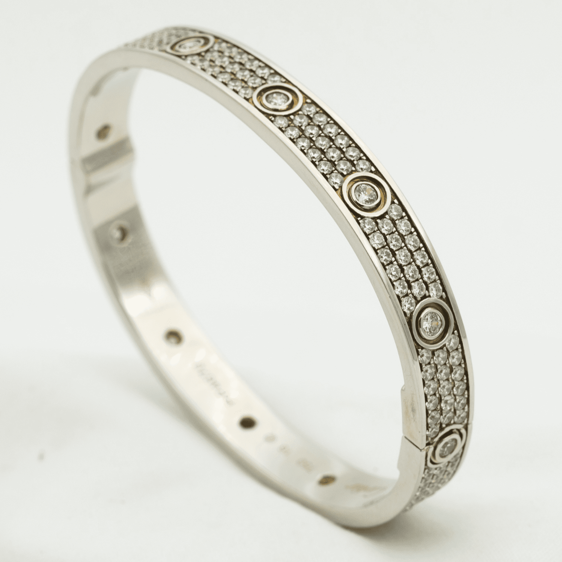 Cartier LOVE BRACELET 6.1MM DIAMOND-PAVED 10 BIG DIAMONDS - Image 4
