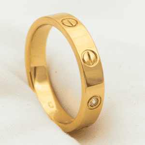 CartierLOVE RING 4MM 1 DIAMOND PINK GOLD