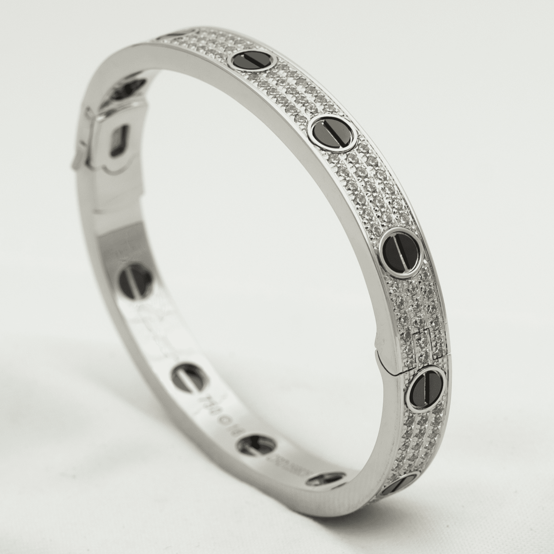 Cartier LOVE BRACELET 6.1MM DIAMOND-PAVED CERAMIC - Image 2