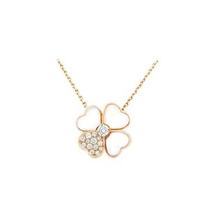 Van Cleef & Arpels CLOVER MOP DIAMOND ROSE GOLD NECKLACE