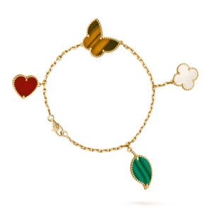 Van Cleef & Arpels LUCKY SPRING 5 MOTIF GOLD BRACELET
