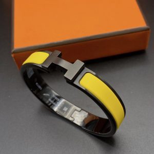 Hermès CLIC HM SO BLACK YELLOW BRACELET