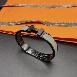 Hermès CLIC HM SO BLACK GREY BRACELET