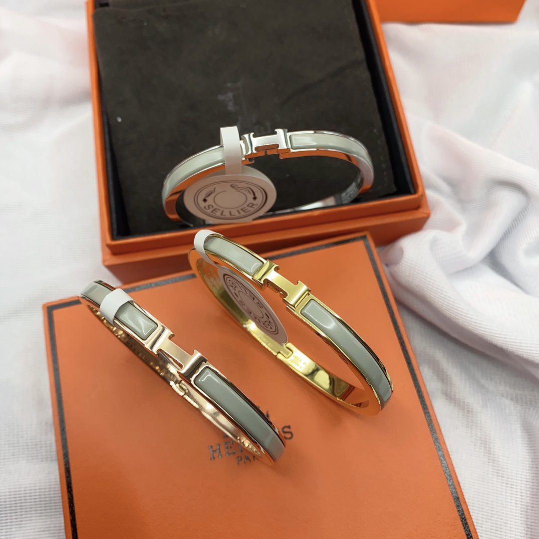 Hermès CLASSIC HM CLIC GREEN 8MM ENAMEL BRACELET - Image 2