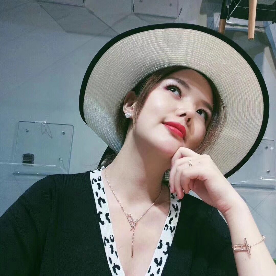 Hermès HM NECKLACE PLATINUM ROSE GOLD DIAMOND - Image 5