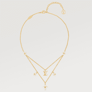 Louis VuittonFLOWERGRAM GOLD MOP DOUBLE ROW NECKLACE