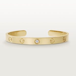 Cartier LOVE BRACELET 6.1MM 1 DIAMOND OPEN CUFF