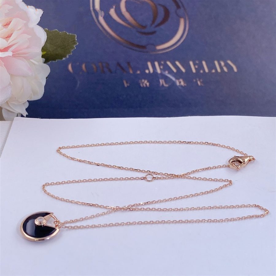 Cartier AMULETTE ROSE GOLD ONYX NECKLACE - Image 2