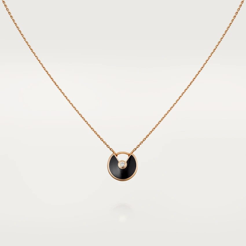 Cartier AMULETTE ROSE GOLD ONYX NECKLACE