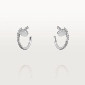 Cartier JUSTE EARRINGS 12.75MM SILVER DIAMOND