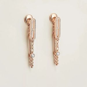 Hermès CHAINE CHAOS DIAMOND DROP EARRINGS