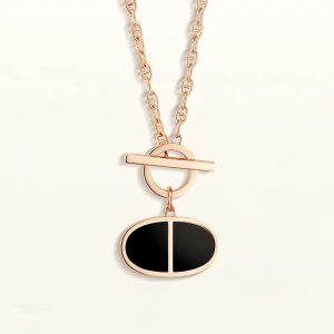 Hermès CHAINE VERSO BLACK CERAMIC NECKLACE