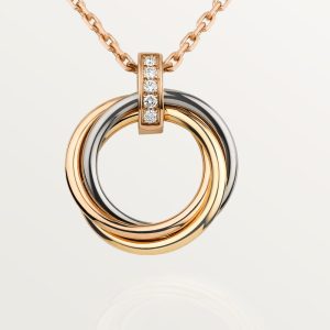 Cartier TRINITY NECKLACE GOLD  DIAMONDS