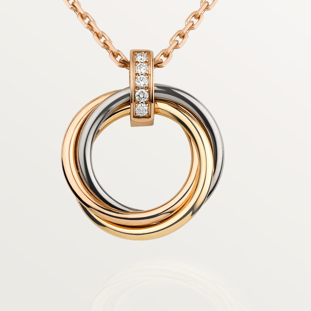 Cartier TRINITY NECKLACE GOLD DIAMONDS