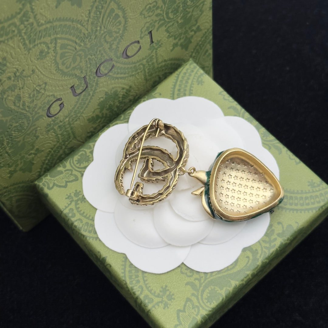 Gucci Brooch Gold 184032 - Image 4