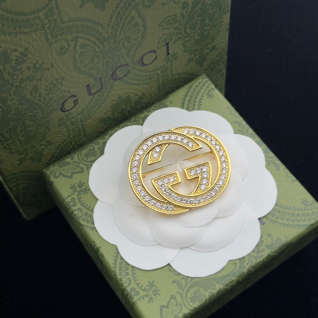 Gucci Brooch Gold 184132 - Image 3