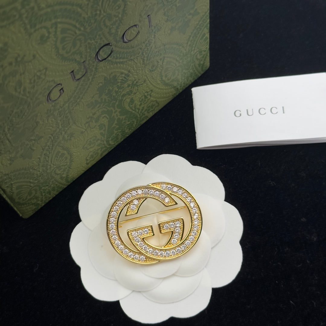 Gucci Brooch Gold 184132 - Image 2