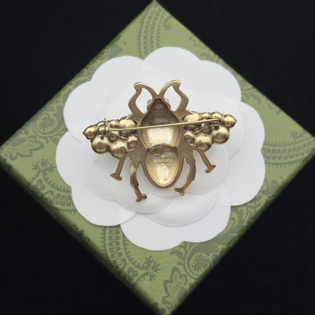 Gucci Brooch Gold 184127 - Image 4