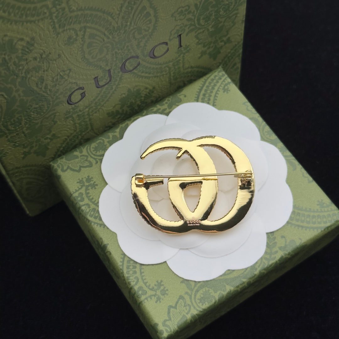 Gucci Brooch Gold 184399 - Image 4