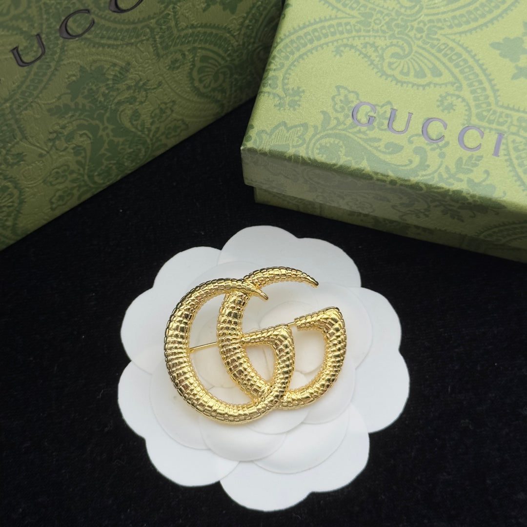 Gucci Brooch Gold 184399 - Image 2