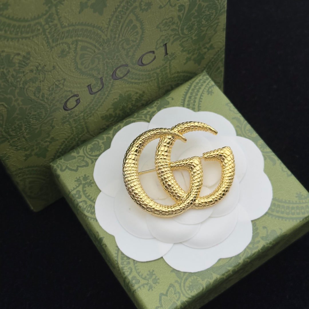 Gucci Brooch Gold 184399 - Image 3
