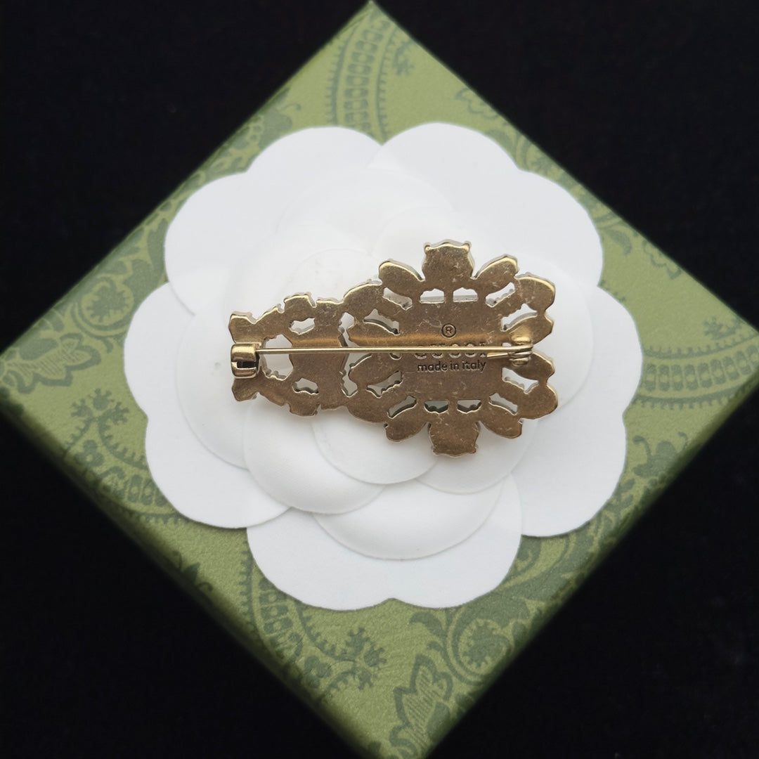 Gucci Brooch Gold 184401 - Image 4