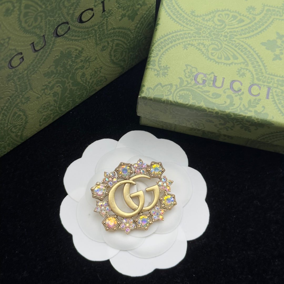 Gucci Brooch Gold 184411 - Image 3