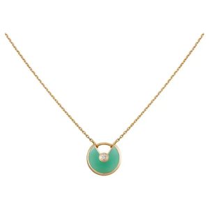 Cartier AMULETTE GOLD MALACHITE NECKLACE