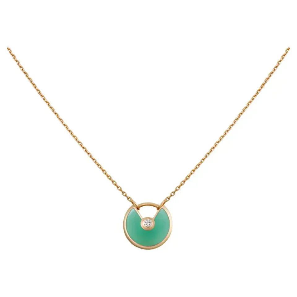 Cartier AMULETTE GOLD MALACHITE NECKLACE