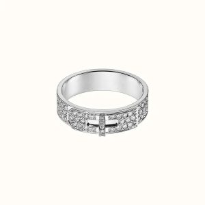 Hermès KELLY SILVER DIAMOND RING