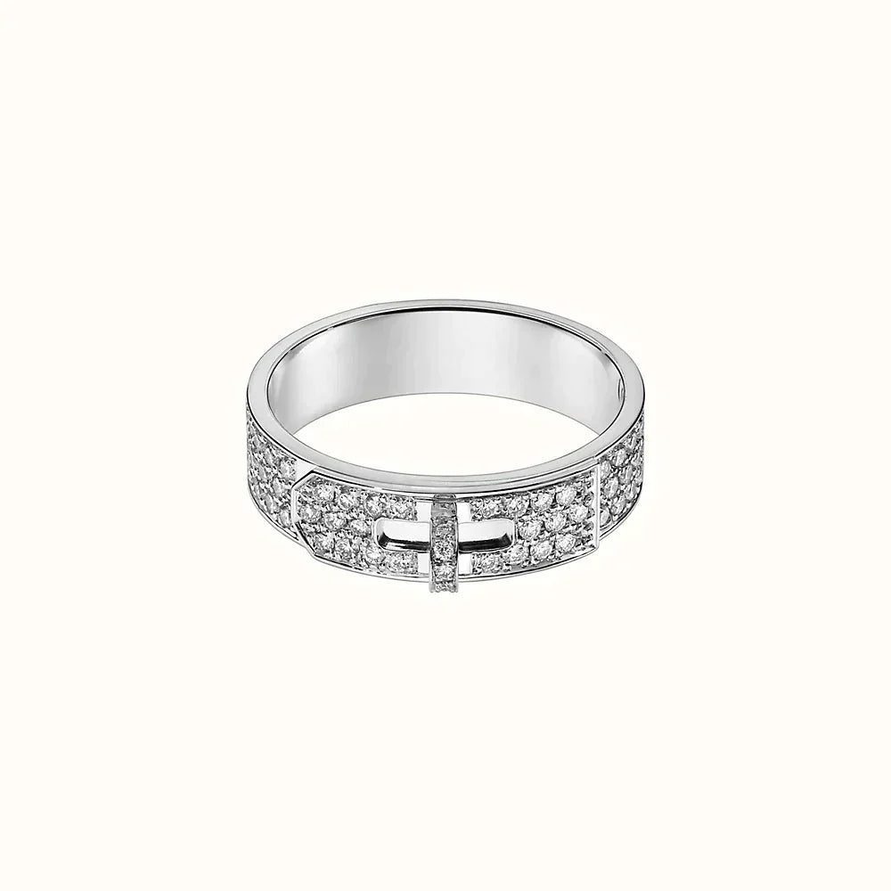 Hermès KELLY SILVER DIAMOND RING