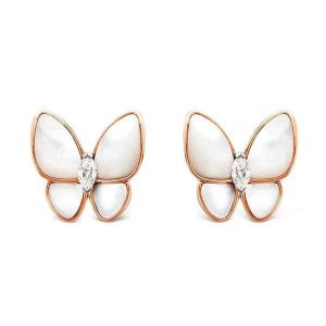 Van Cleef & Arpels BUTTERFLY MOP DIAMOND EARRINGS